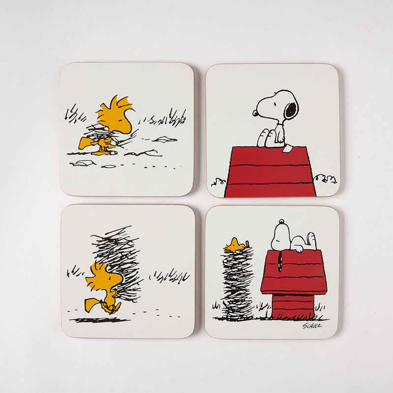 Peanuts Coaster Set Snoopy and Woodstock