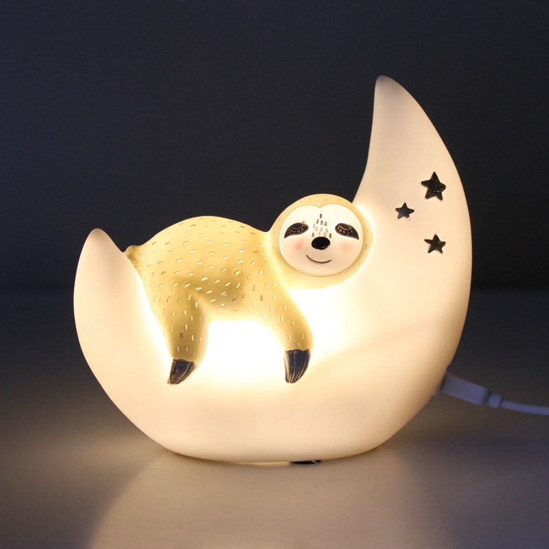 Sloth Over The Moon Small LED Lamp