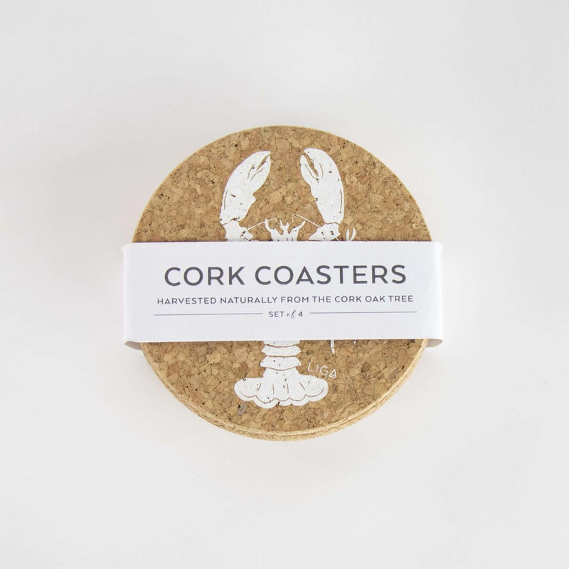 Cork Coaster Set - Lobster