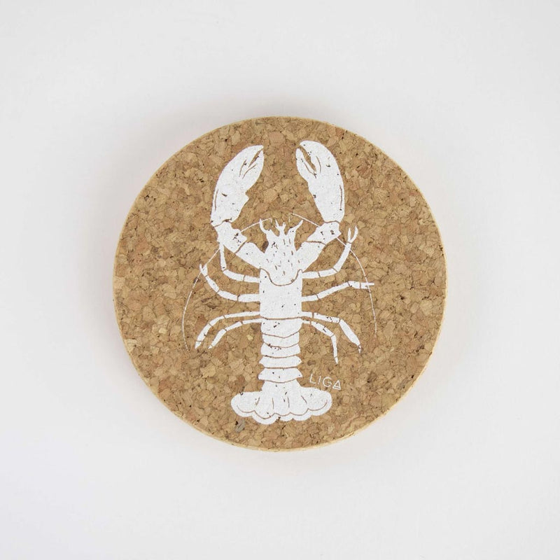 Cork Coaster Set - Lobster