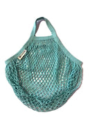 Organic Short Handled String Bag - Duck Egg