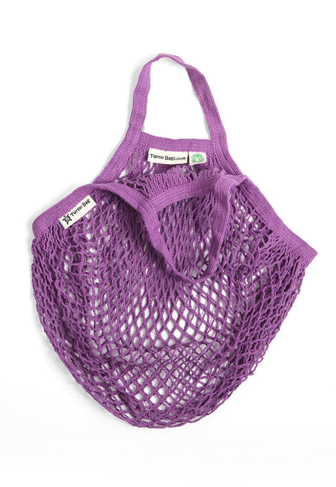 Organic Short Handled String Bag - Purple
