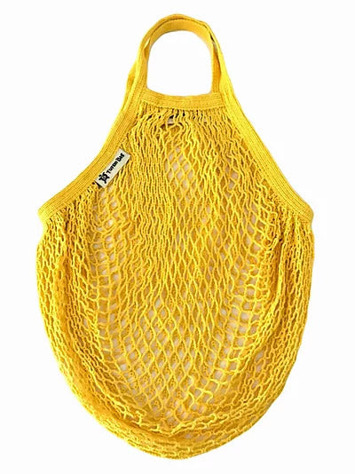Organic Short Handled String Bag - Yellow