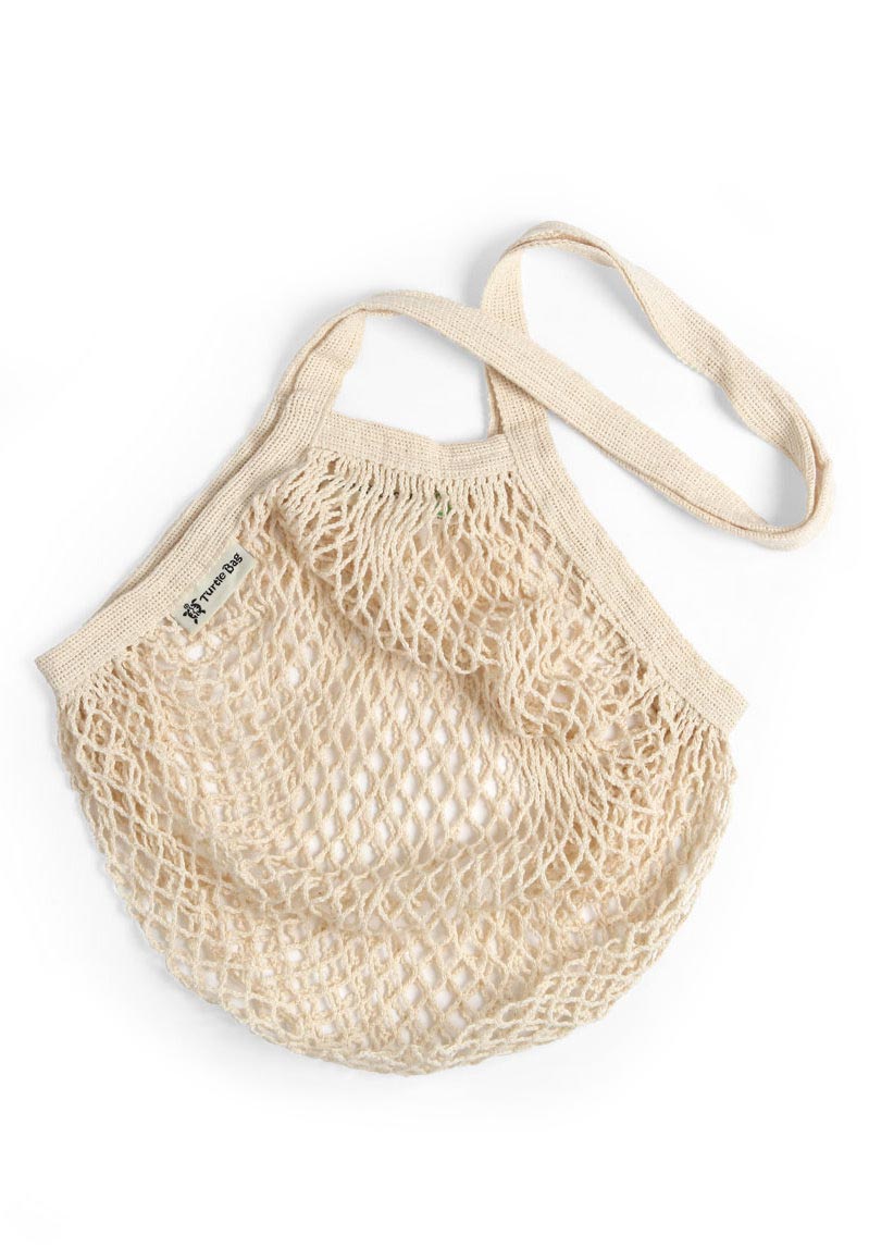 Hand String Bags Organic Long Handled String Bag - Natural