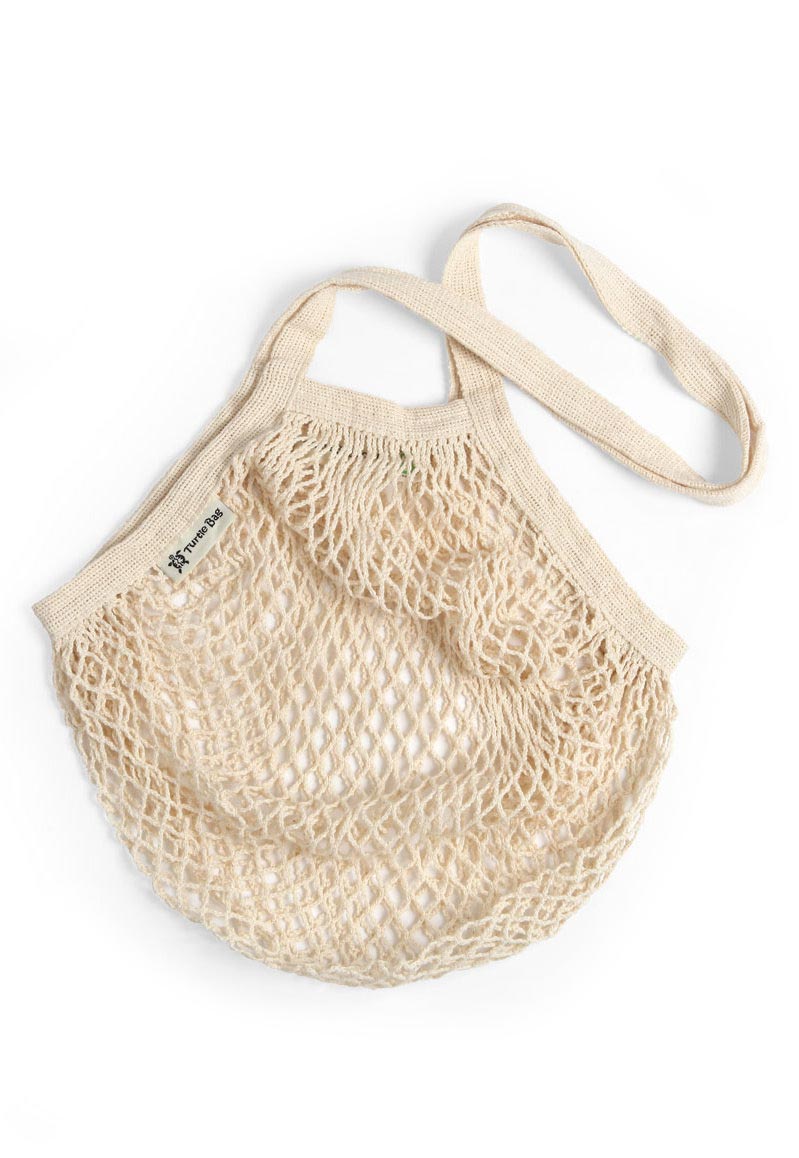 Organic Long Handled String Bag - Natural