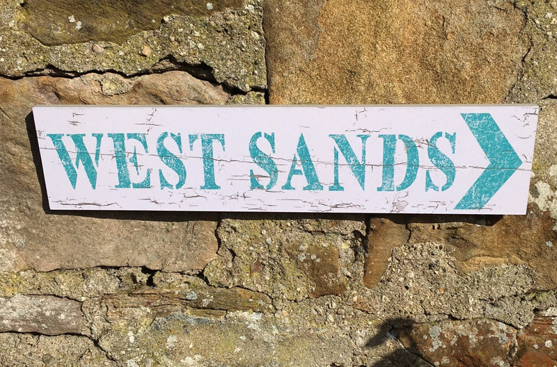 St Andrews West Sands Beach Wall Plaque